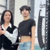 크롬하츠 스크립트 로고 크롭 티셔츠