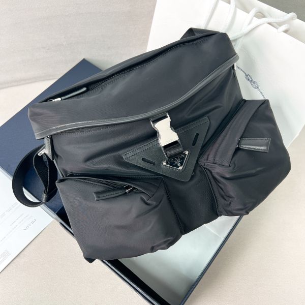 프라다 Re-Nylon 앤 레더 숄더백 2VD062  29x23x15cm
